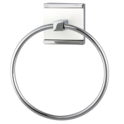 Unbranded Tu White Wood Square Towel Ring Statutory