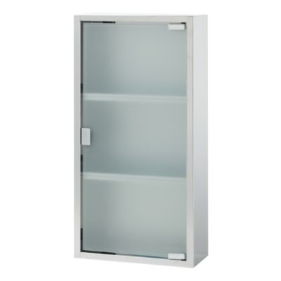 Tu Stainless Steel Cabinet with Frosted Door