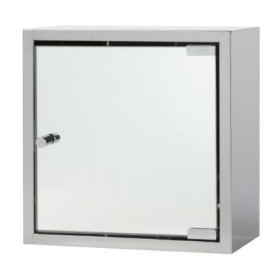 Tu Stainless Steel Cabinet with Mirror Door Square
