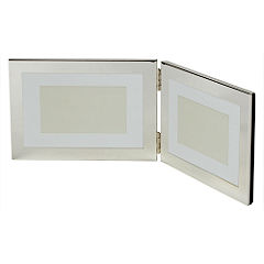 Statutory Tu Double Silver Plated Frame 4x6`