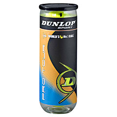 Statutory Dunlop Pro Tour Tennis 3 Ball Tube