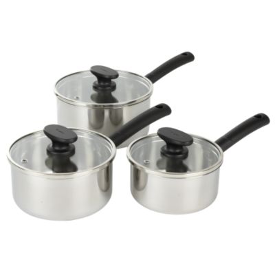 Tefal Essencia Cookware 3 Piece Saucepan Set