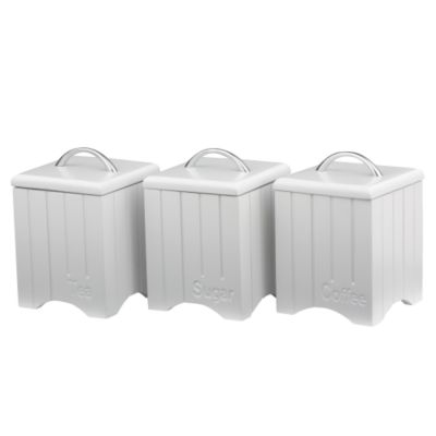 Tu White Wooden Storage 3 Pack