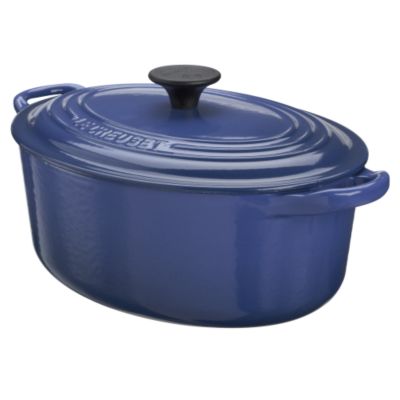 Le Creuset 23cm Cast Iron Oval Casserole Dish Graded Blue