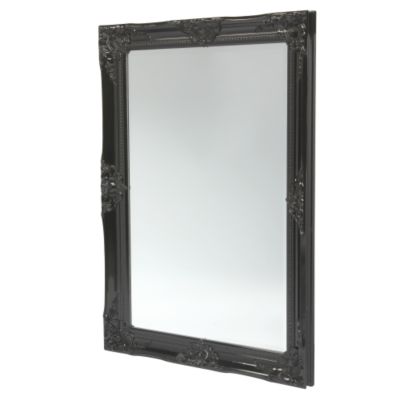 Gallery Classic Ornate Mantle Mirror Black