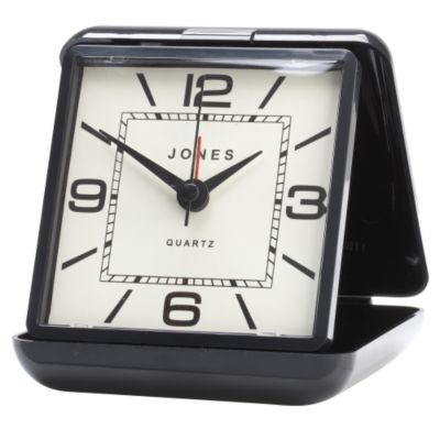 Jones Amigo Travel Alarm Clock Black