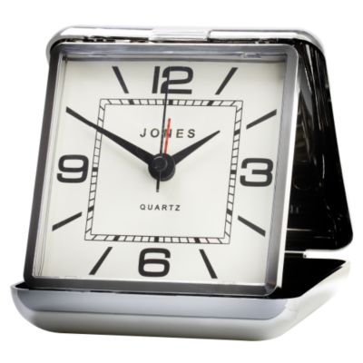 Jones Amigo Travel Alarm Clock Chrome