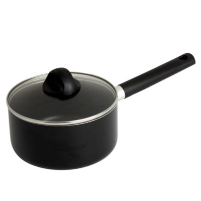 Tu Black Aluminium 16cm Saucepan with Lid