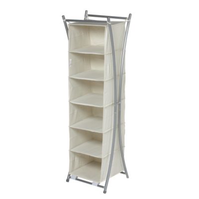 Canvas and Chrome 6 Shelf Storage Unit