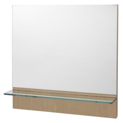 Croydex Wooden Shelf Mirror Light Wood