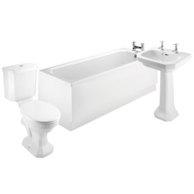 Statutory Bristan Twist Bathroom Suite White