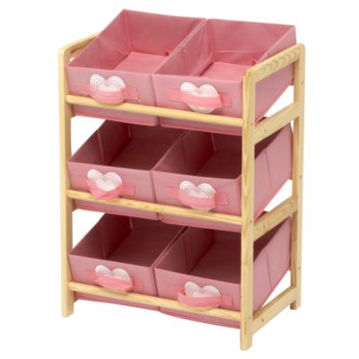 Children's Hearts 6 Bin Toy Storage