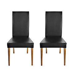 Statutory Pavilion Pair of Faux Leather Upholstered Dining