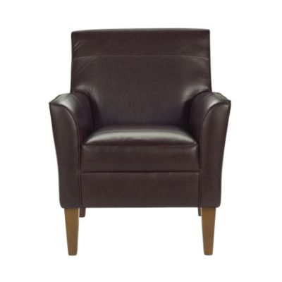 Minster Accent Chair Alaska Leather Chocolate