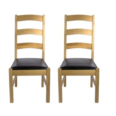 Unbranded Pavilion Pair of Ladderback Dining Chairs