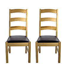 Unbranded Pavilion Pair of Ladderback Dining Chairs