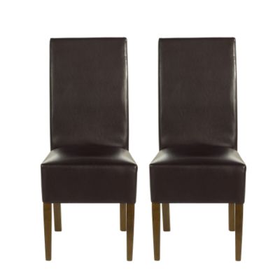 Unbranded Gatsby Pair of Faux Leather Upholstered Dining