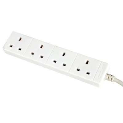 Masterplug Extension Lead 4-way 1m