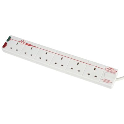 Masterplug Surge Protected Extension Lead 6-way 2m