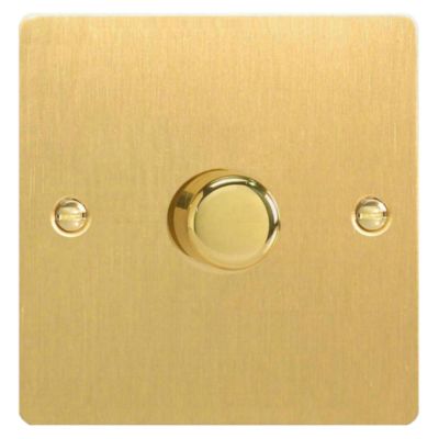 D and T Brushed Brass 400W Dimmer Switch