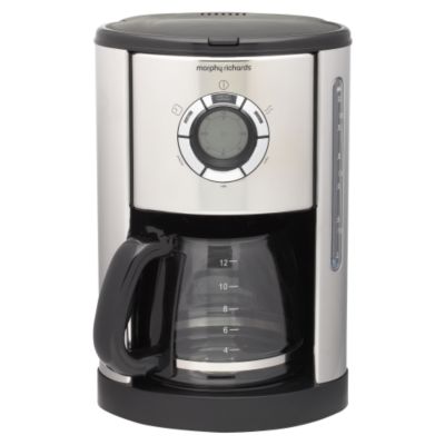 Morphy Richards Accents Polished Silver Filter Coffee Maker