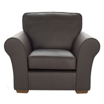 Lilbourne Chair Madras Leather Chocolate