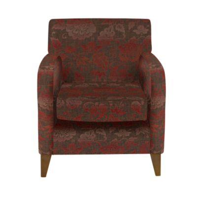 Lille Accent Chair Fabric Classic Floral Red