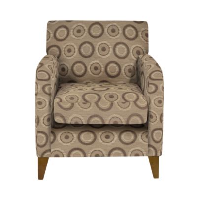 Lille Accent Chair Fabric Modern Circles Mocha