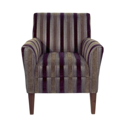 Minster Accent Chair Elliot Stripe Plum