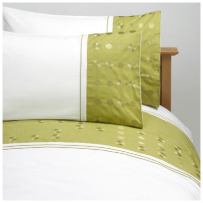 Tu Circle Embroidery Duvet Set Green