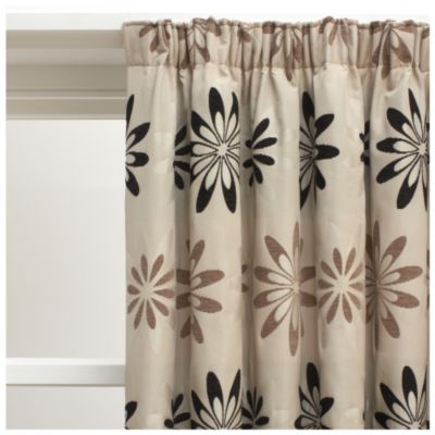 Unbranded Belfield Chenille Floral Natural Curtains