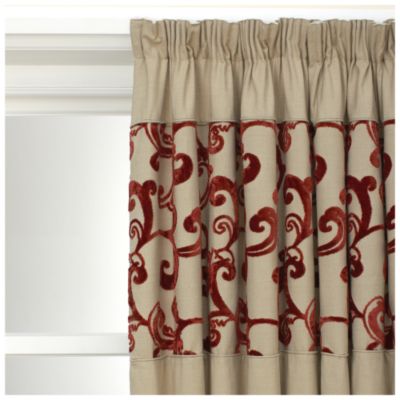 Unbranded Tu Terracotta Cutwork Scroll Curtains