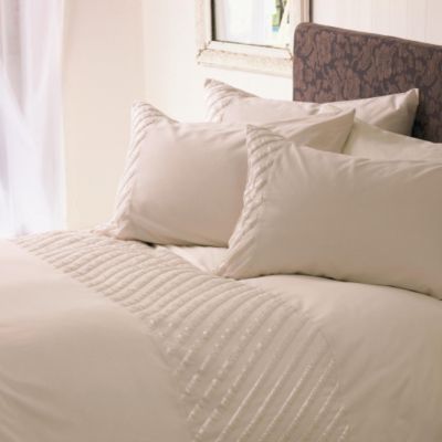 Unbranded Tu Cream Pintuck Duvet Cover Set