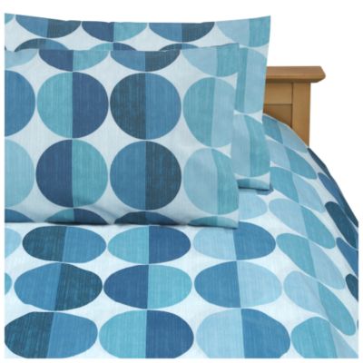 Tu Circles Print Duvet Set Blue