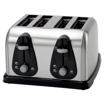 Sainsbury's 4 Slice Stainless Steel Toaster