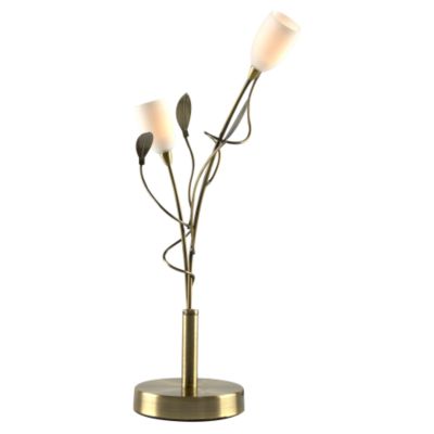 Tu Leaf Table Lamp Antique Brass Statutory