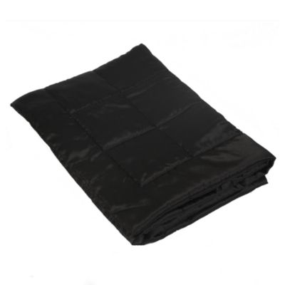 Statutory Tu Satin Square Quilt Black