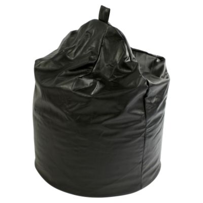 Zap Faux Leather Beanbag Black