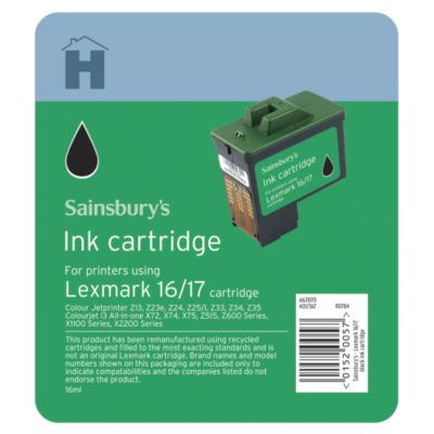 Sainsbury's Lexmark 16 and 17 Black Ink Cartridge