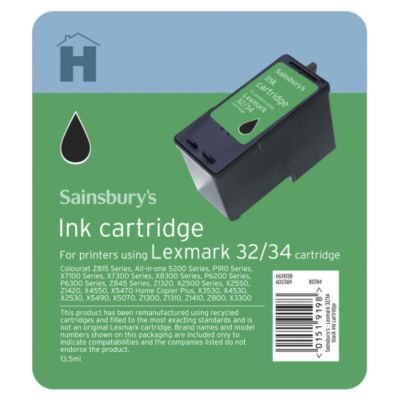 Sainsbury's Lexmark 32 and 34 Black Ink Cartridge