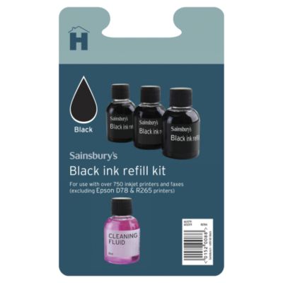 Sainsbury's Black Ink Refill Kit