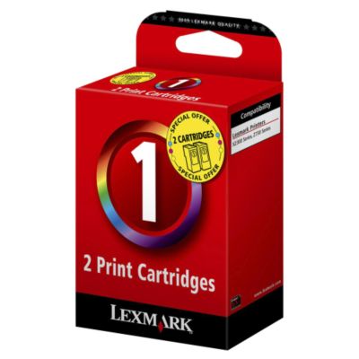 Lexmark 1 Colour Ink Cartridge Twin Pack