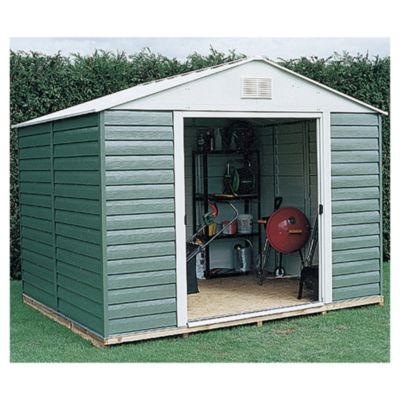 Rowlinson 10x8 Metal Shed Apex Roof