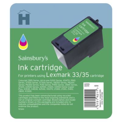Sainsbury's Lexmark 33 and 35 Colour Ink Cartridge