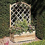 Rectangular Planter with Trellis