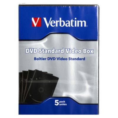 Verbatim Black Standard DVD Cases Pack of 5