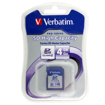 Verbatim 4GB SDHC Memory Card Class 6