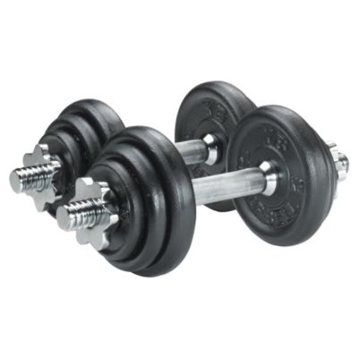 York 20kg Black Cast Iron Dumbbell Set