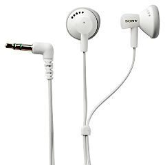 Sony White Tube Headphones