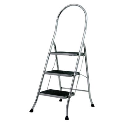 Abru Blue Seal 3 Tread Chrome Step Stool